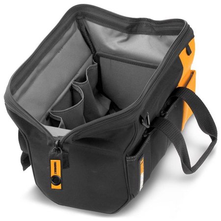 Toughbuilt Tool Bag, Black/Orange, Polyester TB-60-12-1BES